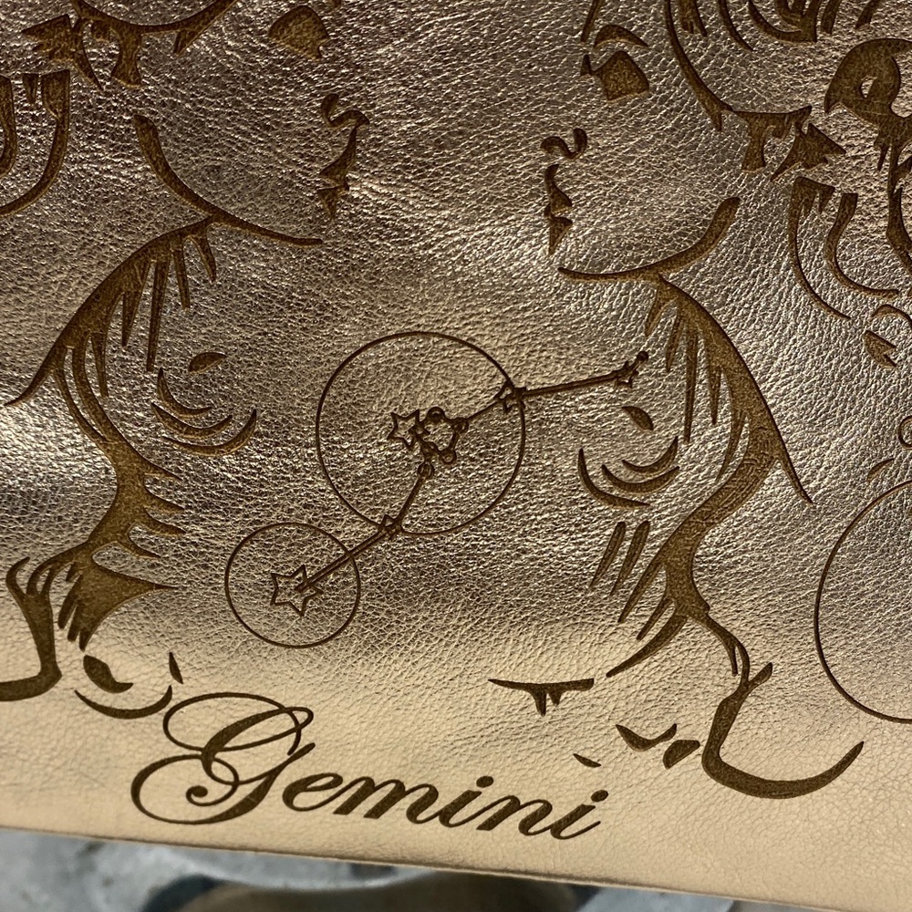 NWT‎ Firenze Bella RFID Blush Gold Women's Bag metallic Gemini ♊️ astrology - Picture 5 of 15